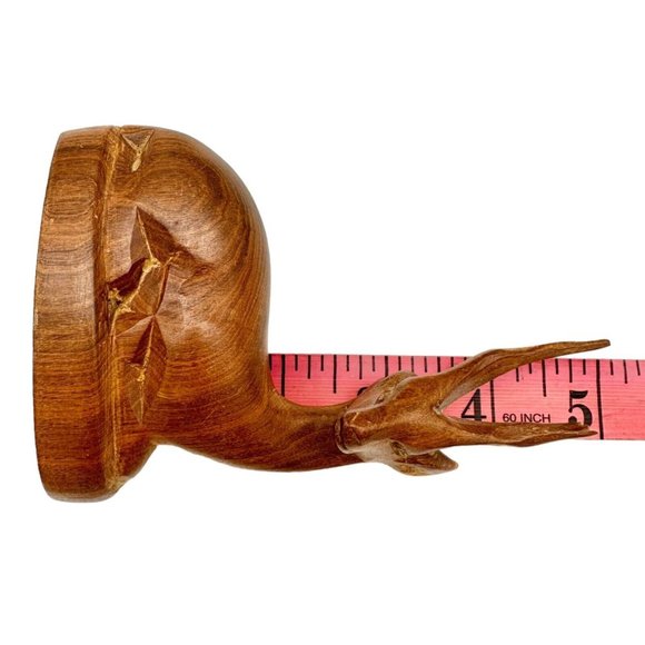 Set of 3 Wooden Animal Figures Elephant Ox Antelope Hand Carved in Kenya - Picture 13 of 16